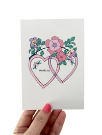 Image 1 of Double Hearts Wedding Card