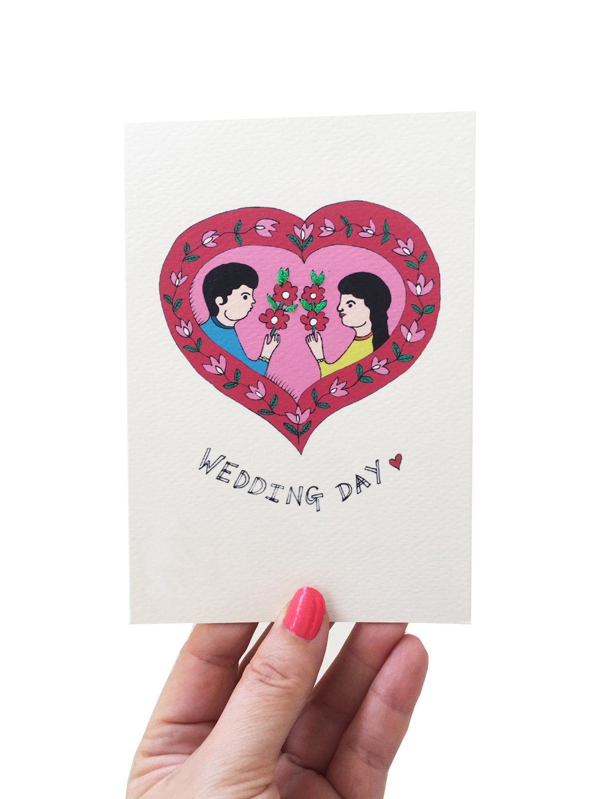 Heart Uzbek Wedding Card