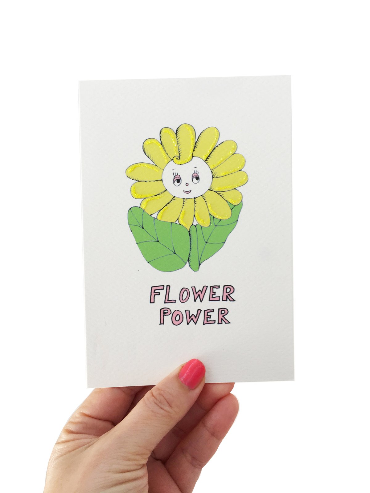 Flower Power Peace & Love Card