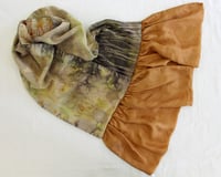 Image 2 of Magic Garden - Ecoprint silk scarf with ruffles