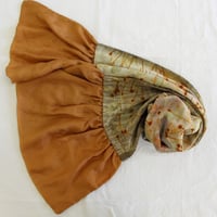 Image 4 of Magic Garden - Ecoprint silk scarf with ruffles