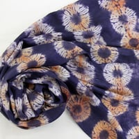 Image 3 of Larch Pattern Shibori - botanical silk scarf