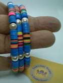Rainbow Memory Wire Bracelet