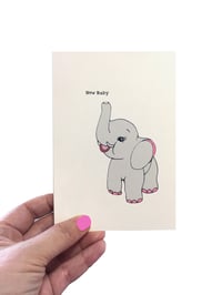 Image 1 of Elephant New Baby Card 