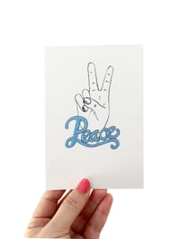 Image 1 of Peace Hand Peace & Love Card