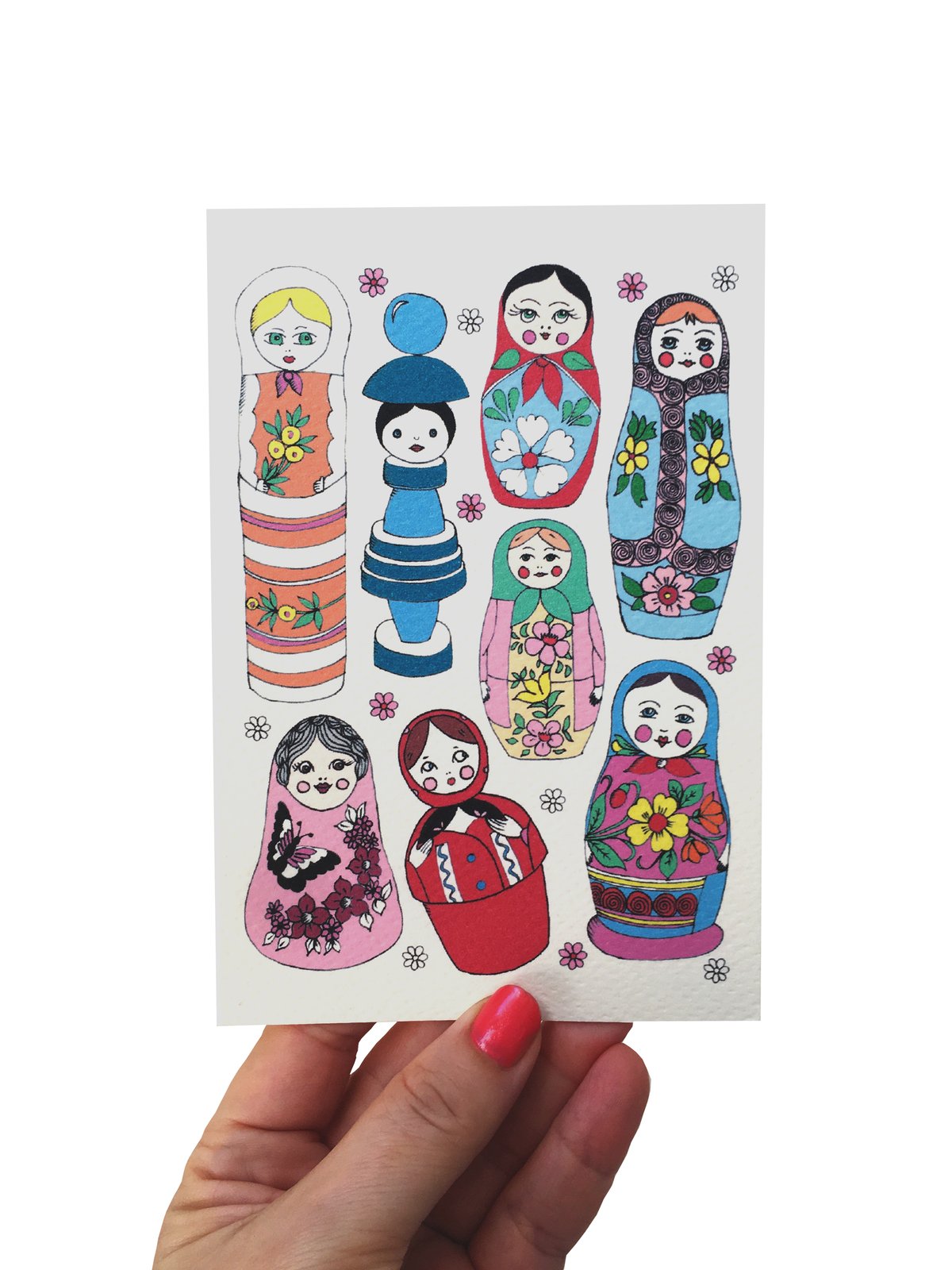 Russian Dolls Flash Card