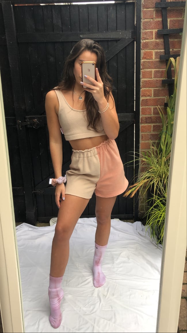 Customised Half & Half Cosy Fleece Shorts 