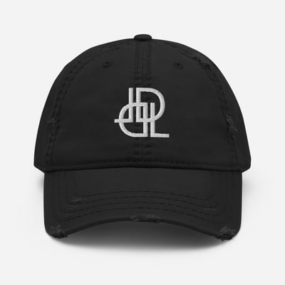Image of Black - LD Logo Distressed Dad Hat