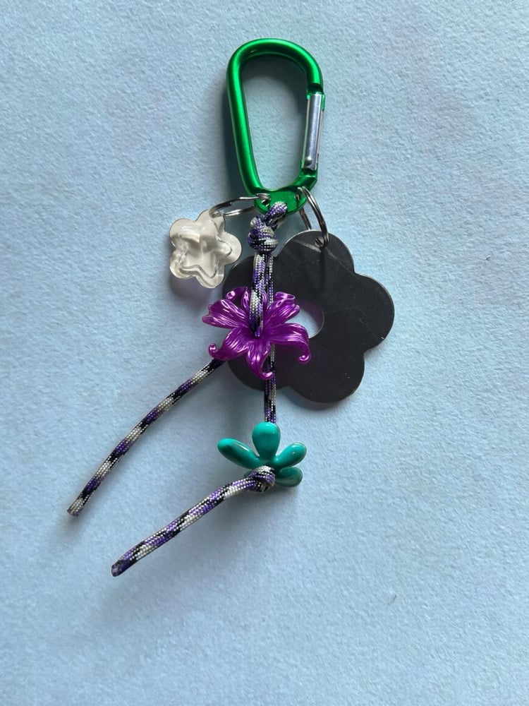 Image of Silver flower Bag Charm