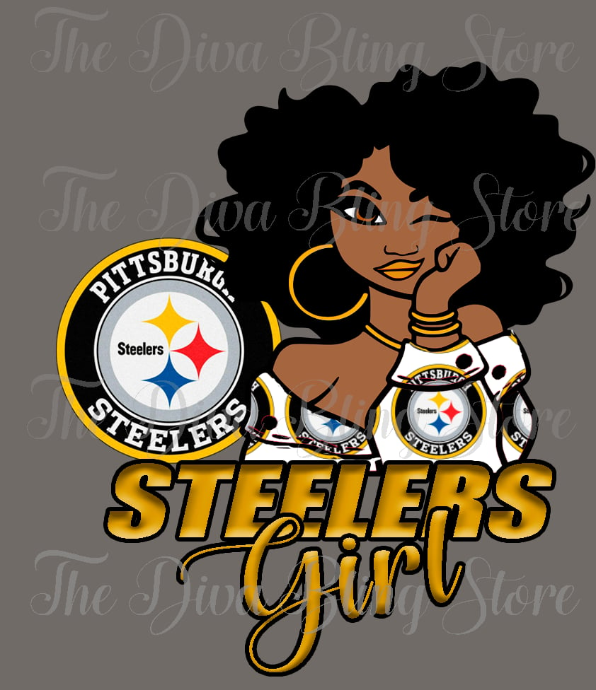 Steelers Fashion Girl PNG FIle | The Diva Bling Store