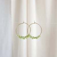 Image 2 of Goodheart Hoops Gemstone - Peridot