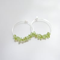 Image 3 of Goodheart Hoops Gemstone - Peridot