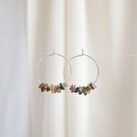 Image 2 of Goodheart Hoops Gemstone - Tourmaline