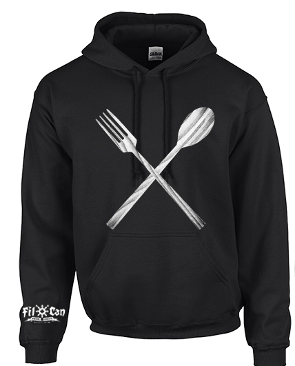 Image of Fork & Spoon Design - Black Hoody