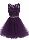 Beautiful Purple Tulle Homecoming Dress, Short Prom Dress 2021