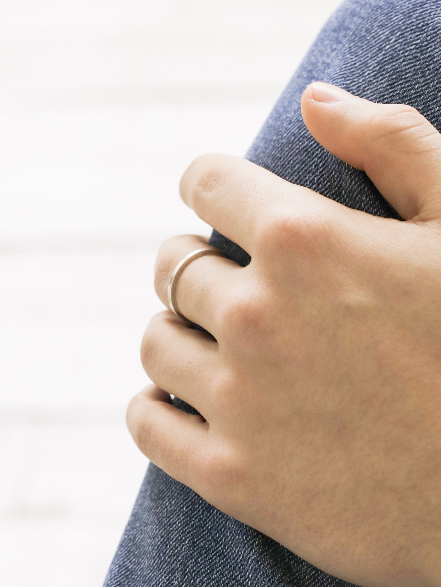 Image of Square Uniset Silver Ring