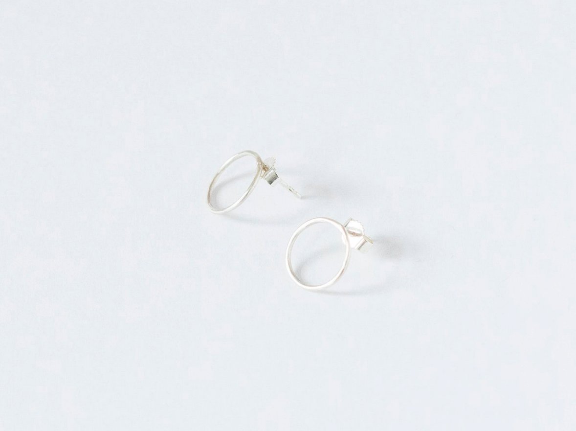 Image of New Moon Silver Earrings