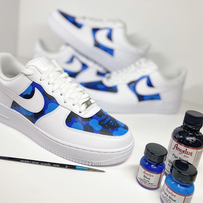 Nike AF1 - Blue Camo Bapes V2 
