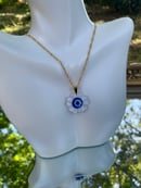 Image 2 of Colorful Protection Eye Flower Pendants 