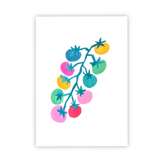 Image of Rainbow tomatoes print