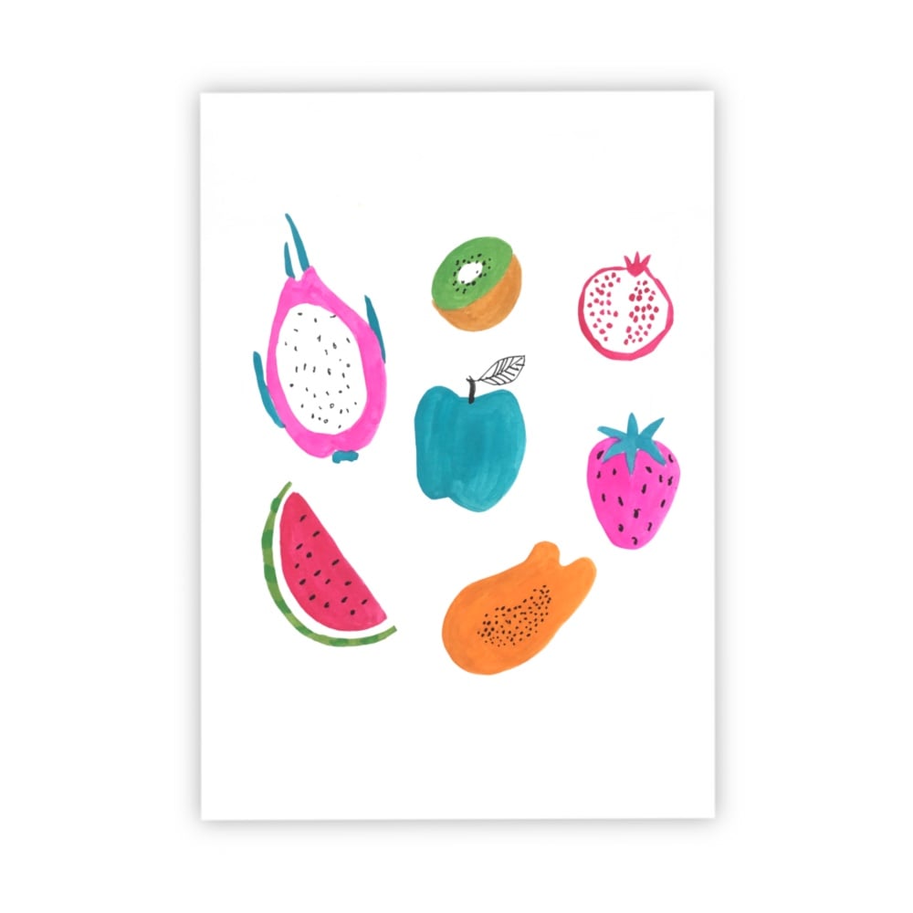 Image of Colourful fruit print