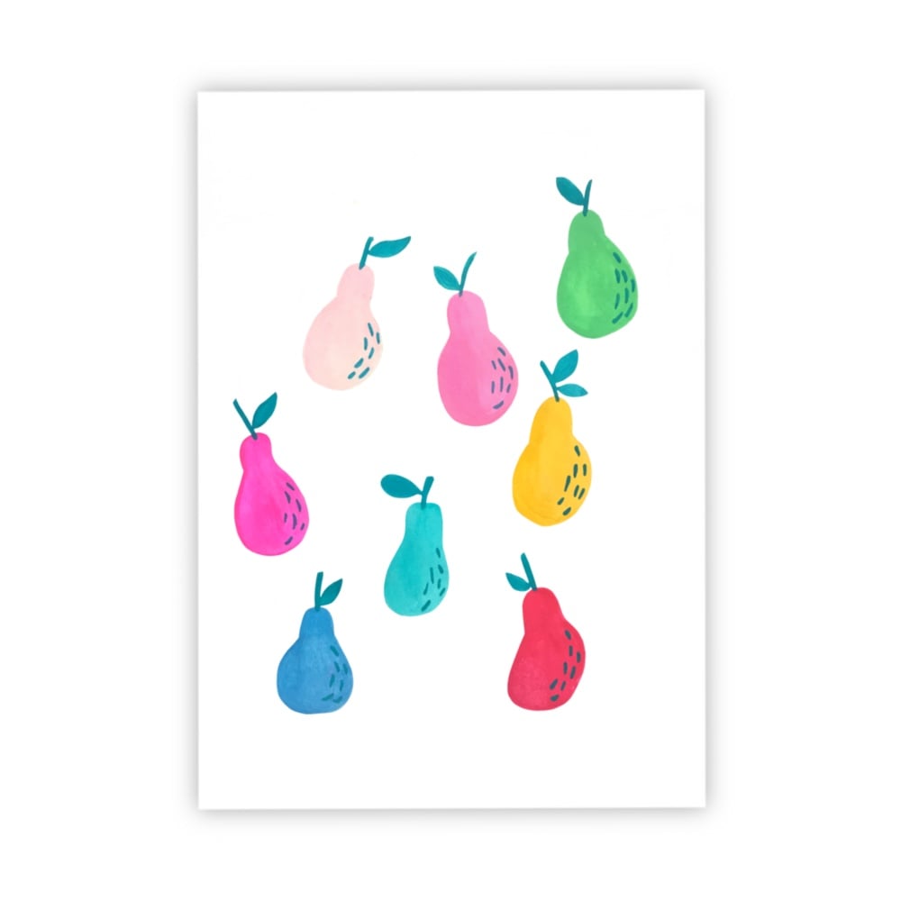 Image of Rainbow Pears print