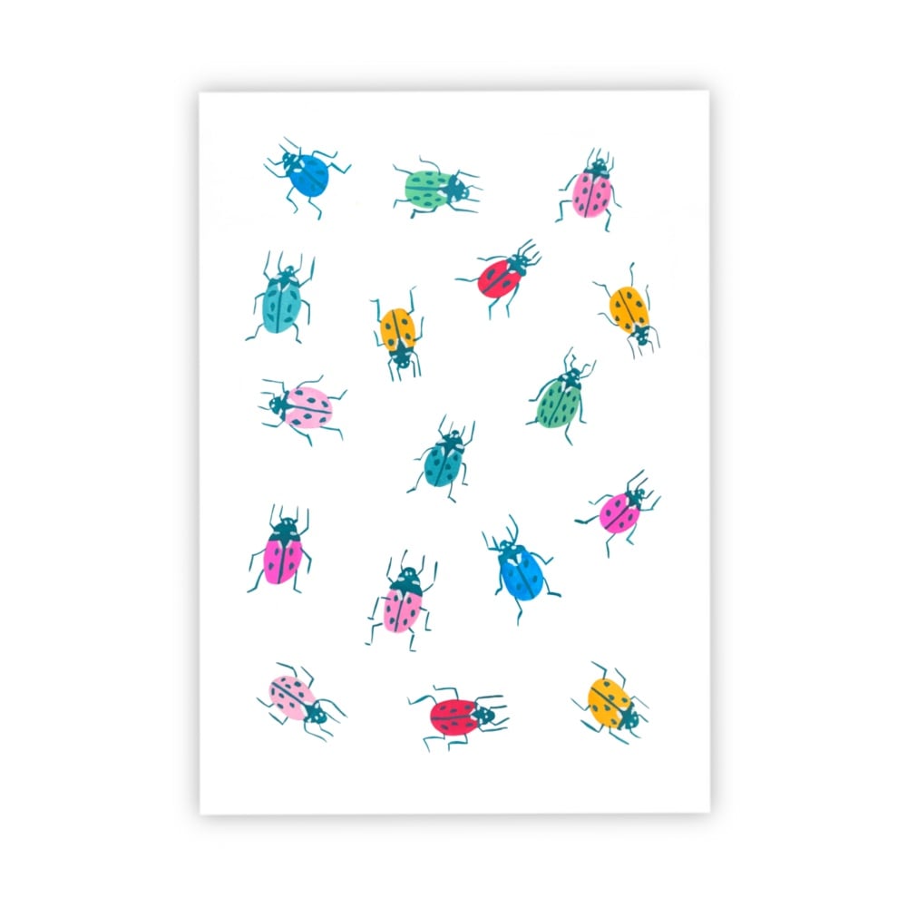 Image of Rainbow ladybirds prints