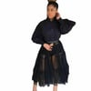 Mesh black long sleeve Dress