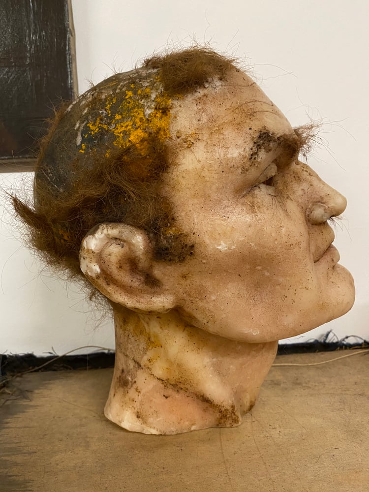 Image of Antique vintage military wax head from closed museum 