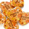 Pumpkin Slut - Heart Shaped Button/ Magnet