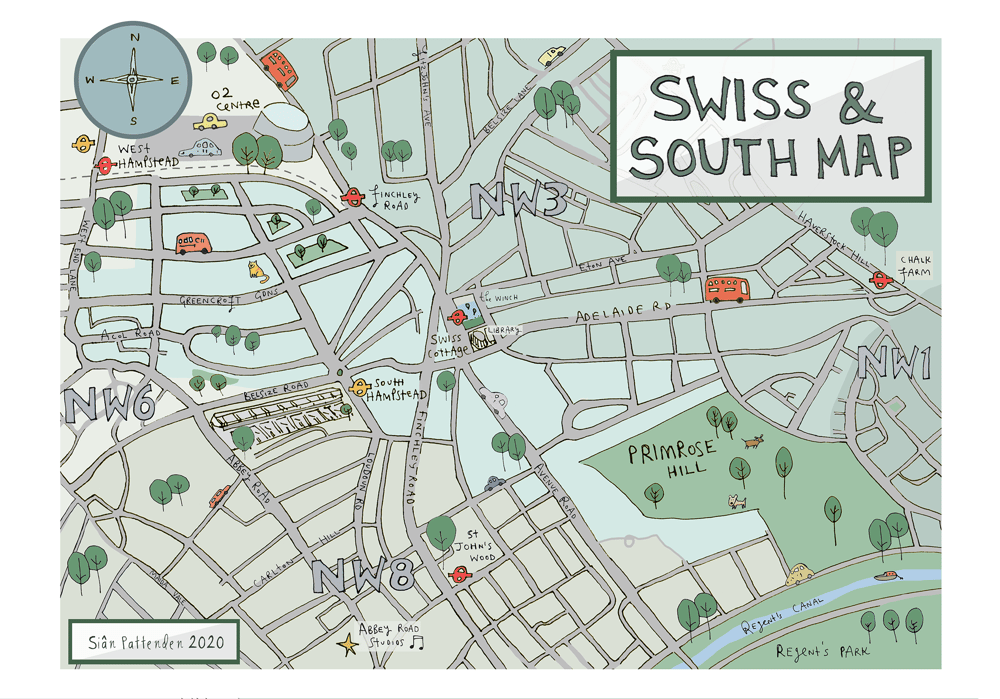 Image of Swiss Cottage and South Hampstead Map