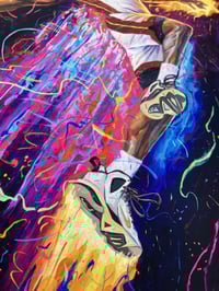 Image 2 of Heat & Lakers 1 out of 1 Hand Painted Jersey, Shorts, Sneakers Prints 