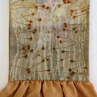 Image 5 of Fairy Garden - Ecoprint silk scarf with ruffles