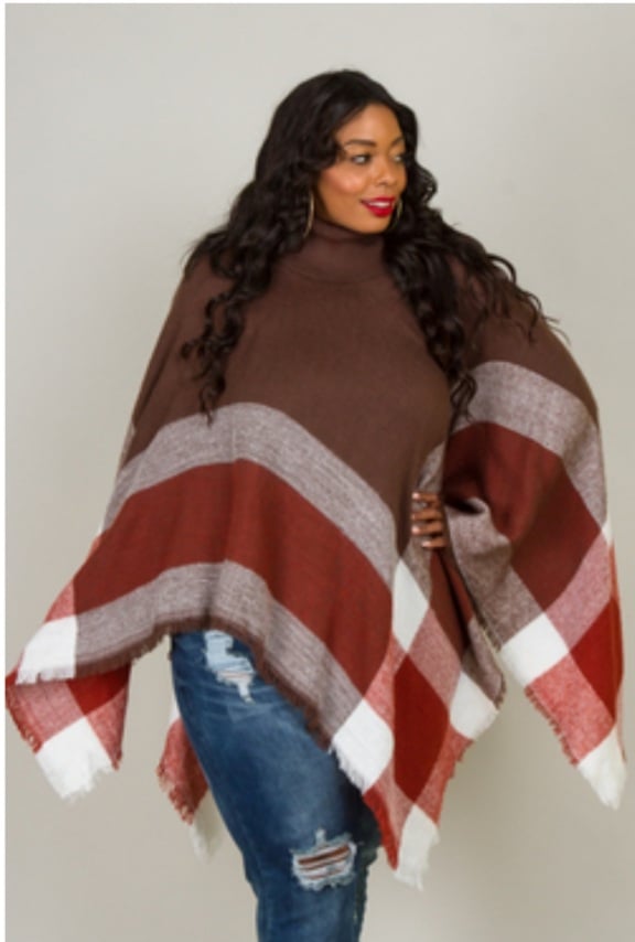 Curvy Mocha Poncho Image 2