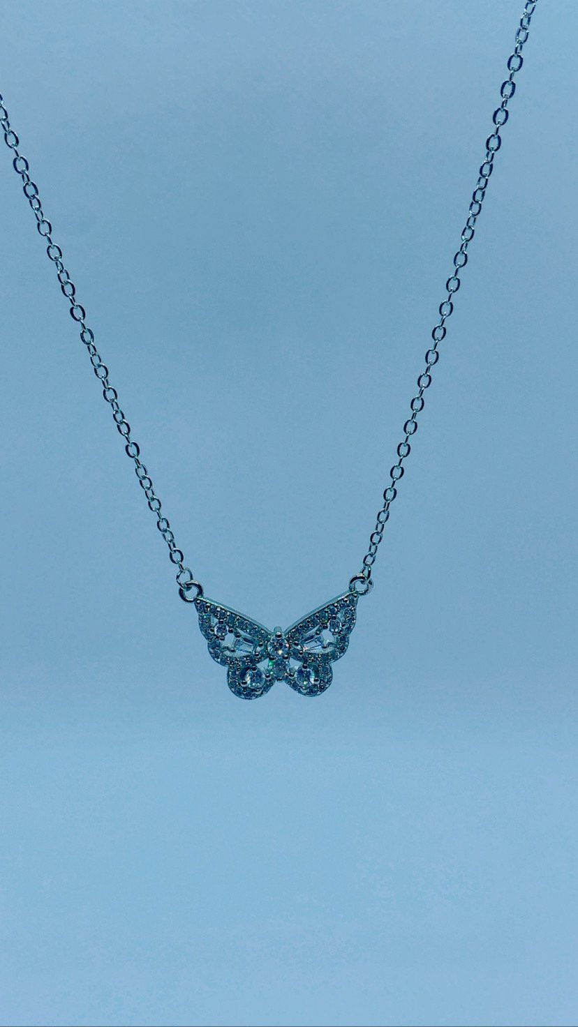 Image of Silver Royal Butterfly Necklace 