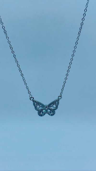 Image of Silver Royal Butterfly Necklace 