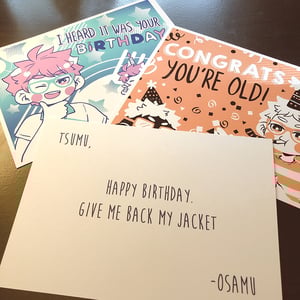 Image of [Add-on] Haikyuu!! Birthday Card!