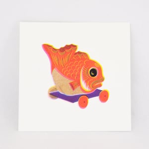 Image of Hariko set of 5 riso prints - square 16cm