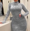 Long Sleeve Turtleneck Bodycon Dress