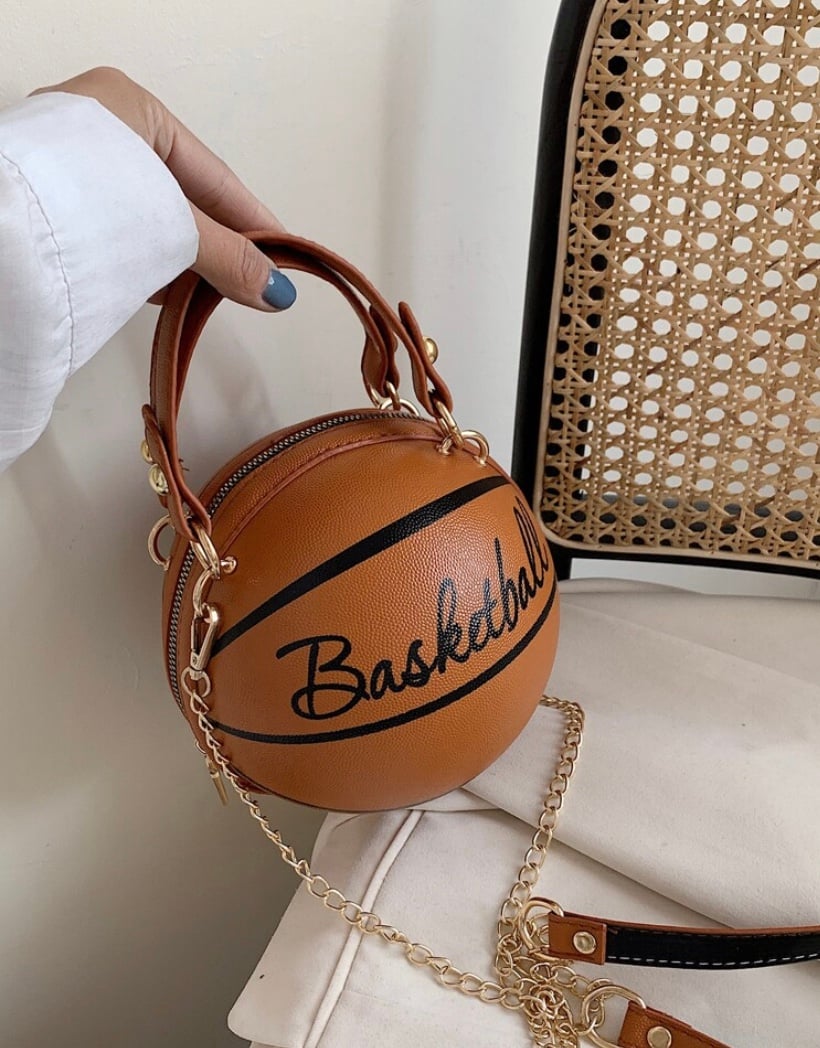 Basketball Trendy Bag w/ Chain Shoulder Strap