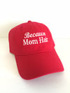 Because Mom Hair Hat Red 