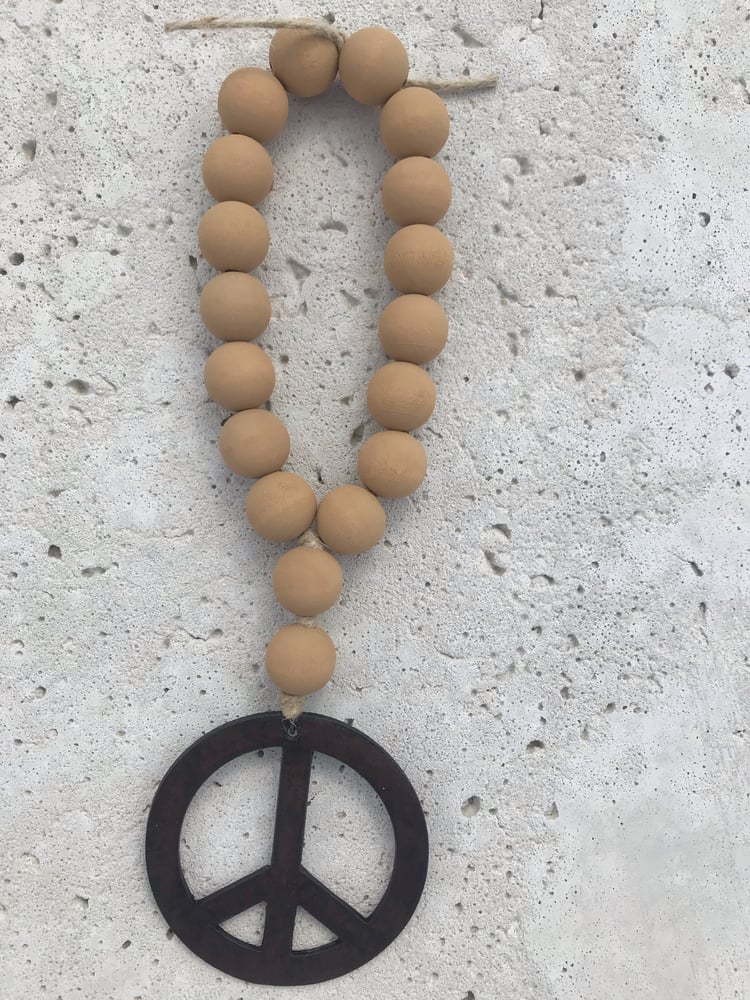 Image of Mini Love Beads in Sundown with Metal Pendant