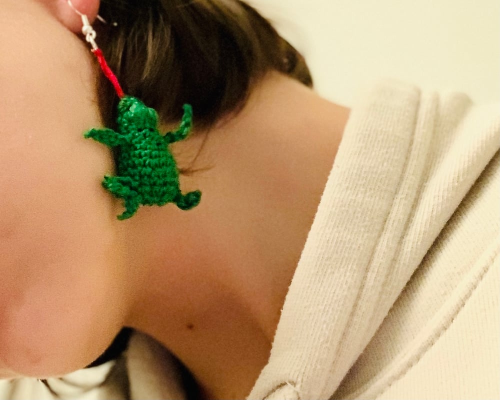 Image of frog earrings