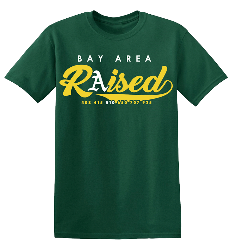 GREEN & GOLD - BAY AREA RAISED TEE [ 510 ]