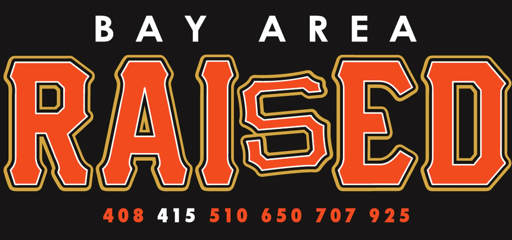 BLACK & ORANGE - BAY AREA RAISED TEE [ 415 ]