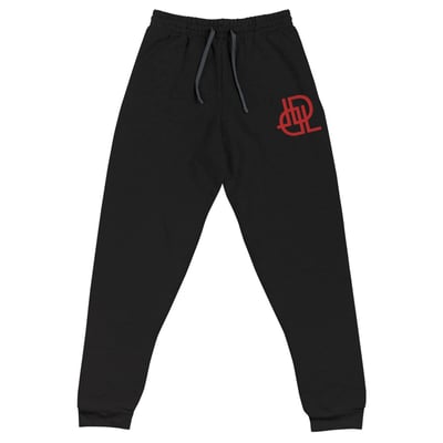 Image of Black w/ Red - LD Logo Joggers