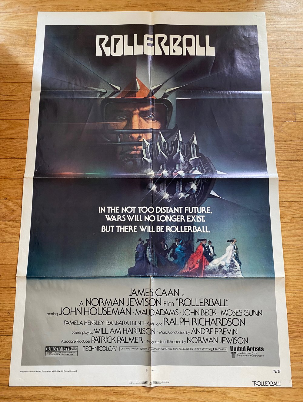 1975 ROLLERBALL Original U.S. One Sheet Movie Poster
