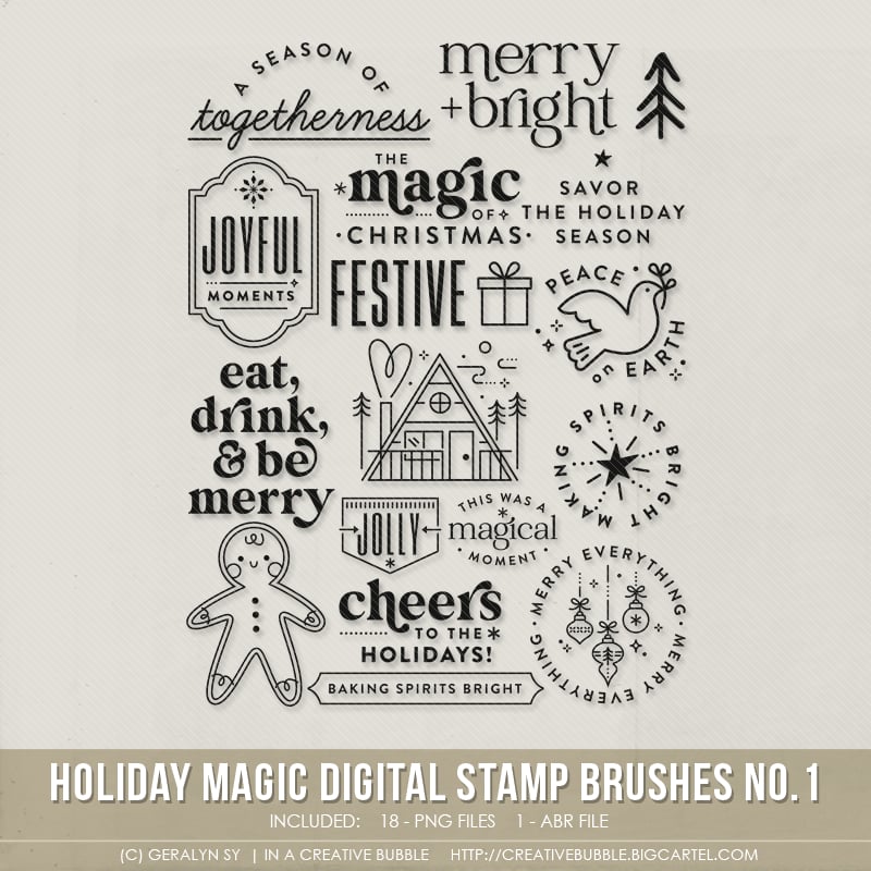 Image of Holiday Magic Stamp Brushes No.1 (Digital)
