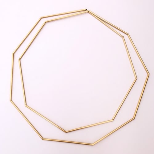 Image of Collaret geomètric or 2 voltes. Collar geométrico oro 2 .