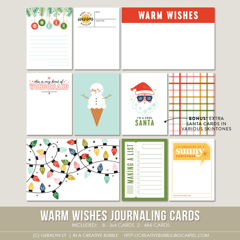 Image of Warm Wishes Journaling Cards (Digital)